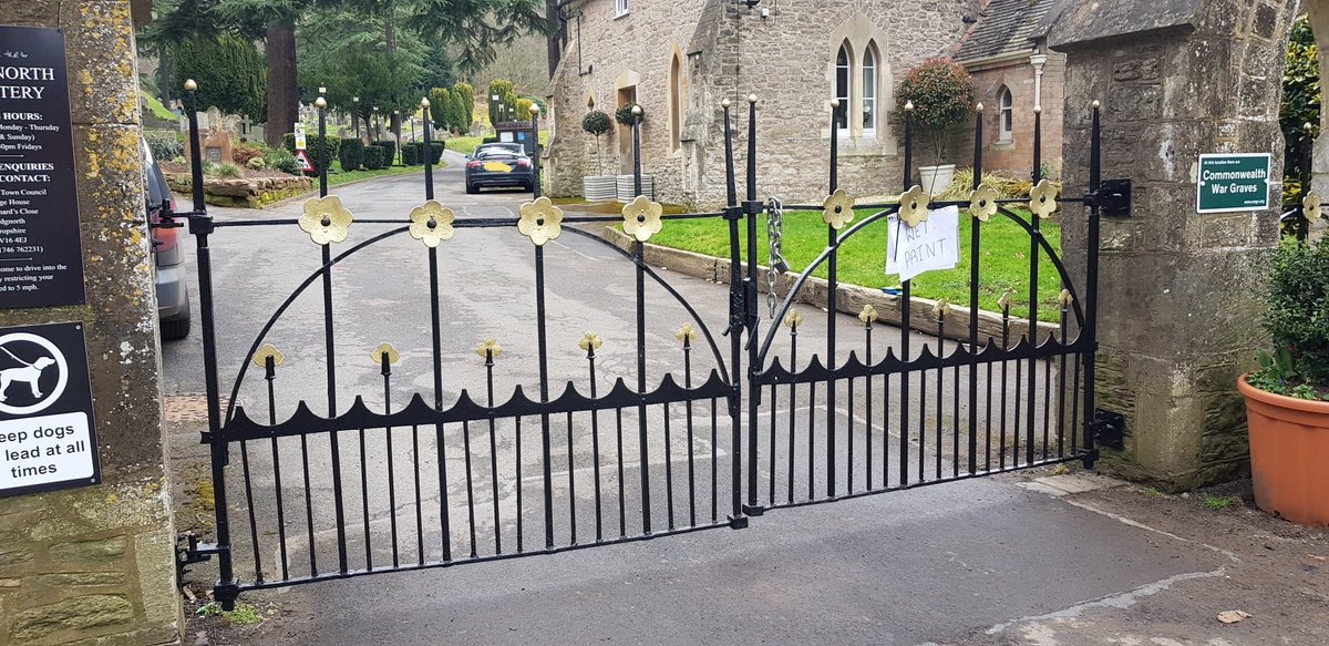The Bridgnorth Town Cemetery Gates have been refurbished today by our wonderful grounds team! #bridgnorth #community