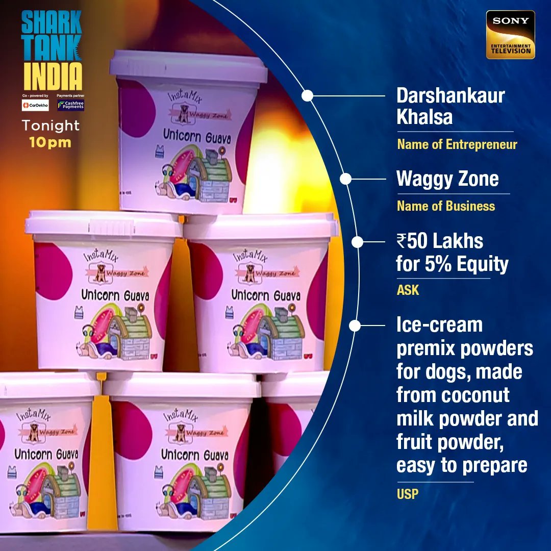 SonyTV's tweet photo. #LondonBubbleCo, #Kitsons, #HealthyMaster, and #WaggyZone which pitch will interest the Sharks and end up with a deal?
Don't forget to tune into #SharkTankIndia Season 2, tonight at 10 pm on Sony Entertainment Television & Sony LIV. https://t.co/nPFAzXH29b