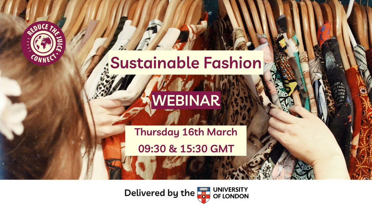 Reduce_Juice's tweet photo. Two weeks until our #SustainableFashion webinar. We can't wait to talk to you about the true cost of our wardrobes💸

Join the global conversation and find out how you can win a prize and achieve the advocate award for your CV📜

Sign up link in our bio! https://t.co/ptxSryJ67f