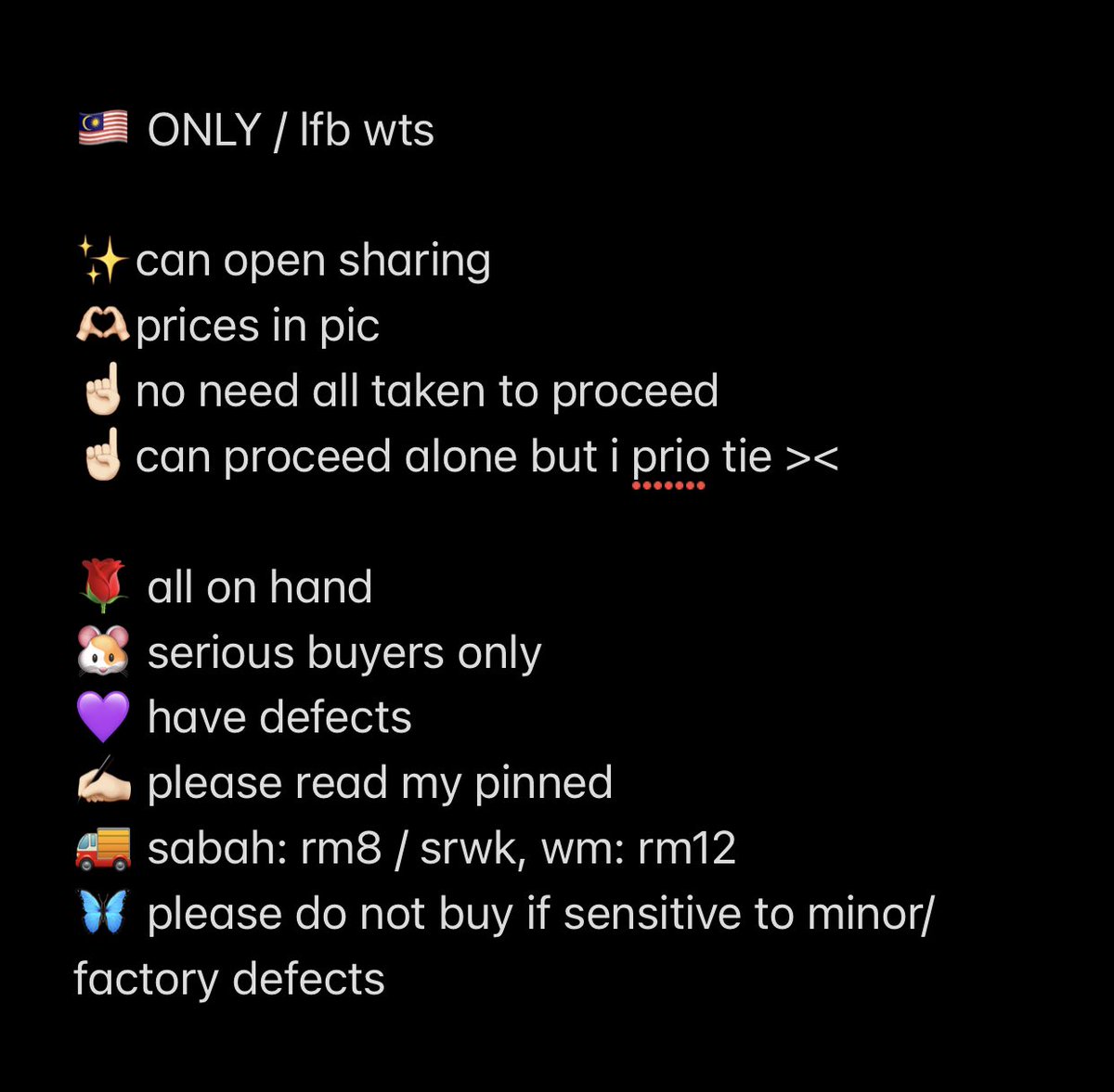 🇲🇾 ONLY / lfb wts enhypen txt 

✨can open sharing
🫶🏻prices in pic
☝🏻can proceed alone but i prio tie &gt;&lt; 

tags enha jungwon niki heeseung sunoo sunghoon sg23 mdo ld md1 
#pasarenhypen #pasarenhypenmy 
<a href="/enhypentradeMY/">ENHYPEN TRADE & SELL🇲🇾</a> <a href="/PasarEnhypen/">PASAR ENHYPEN 🇲🇾 (slow)</a> <a href="/enhamarketmy/">ENHYPEN MARKET 🇲🇾</a>