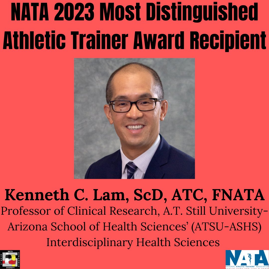 EDACNATA's tweet photo. In honor of #NATM2023, we will be recognizing the accomplishments of many Athletic Trainers. Throughout the month, we will be recognizing those who have received NATA Honors and Awards. These ATs will be formally recognized this summer at the NATA Clinical Symposia and Expo in https://t.co/PSbcsqZehw