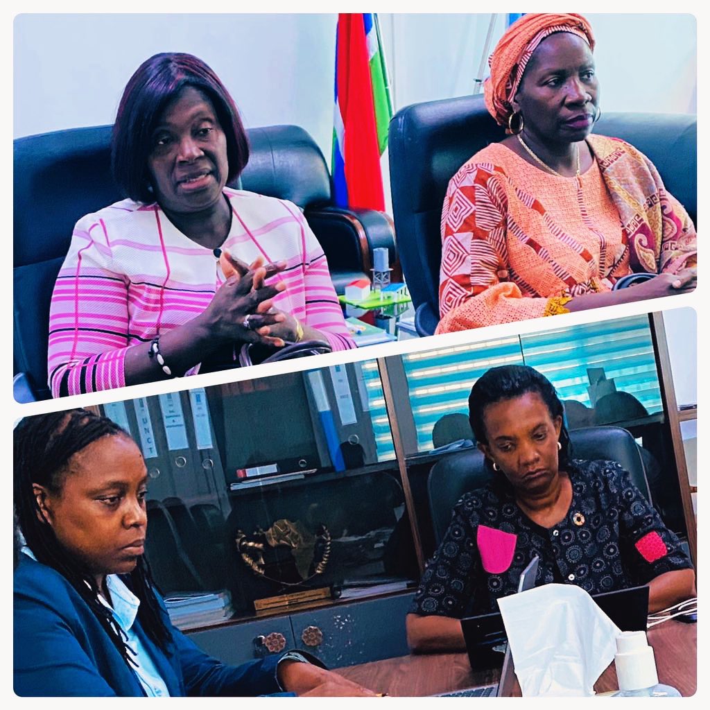 UNDP_TheGambia's tweet image. Courtesy call to @UNDP RR @DeAissata by the Executive Directors of @AcdhrsOrg Hannah Forster &amp;amp; @DirectorTango Ndey Sireng Bakurin. 

Discussions on strengthening collaboration with the CSO Coalition on Elections🇬🇲, ahead of the upcoming local Govt. polls
#PartnershipForTheGoals