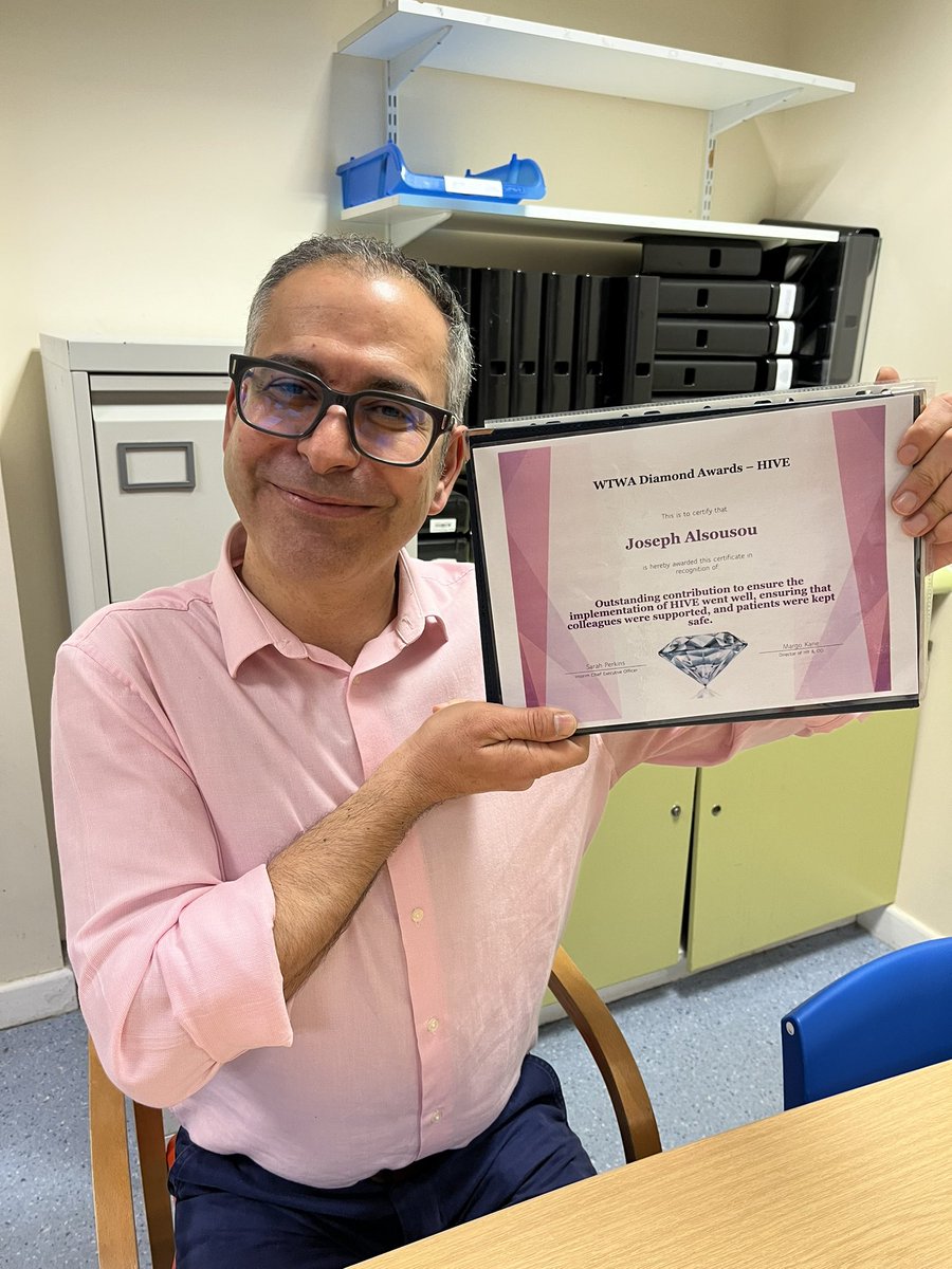 Major Trauma Centre - Manchester Royal Infirmary (@majortraumamri) on Twitter photo Well done to our Pelvic Surgeon <a href="/JosephAlsousou/">Joseph Alsousou</a> for wining a Diamond ๐ Award for contribution to Hive!
We welcome Joe back after a week in Syria delivering aid and equipment to those affected by the earthquakes and war!
A true diamond ๐
#majortrauma #diamond #hive #pelvic Well done to our Pelvic Surgeon <a href="/JosephAlsousou/">Joseph Alsousou</a> for wining a Diamond ๐ Award for contribution to Hive!
We welcome Joe back after a week in Syria delivering aid and equipment to those affected by the earthquakes and war!
A true diamond ๐
#majortrauma #diamond #hive #pelvic