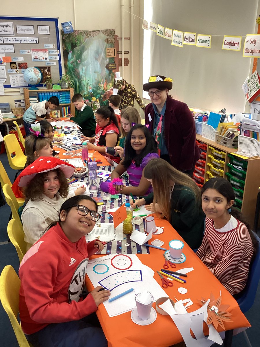 Here's one of the arty activities going on in year 6 today for #WorldBookDay #olicatcommunity