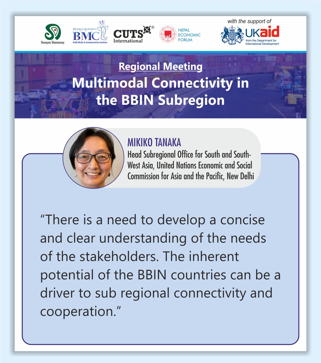 CUTS M-Connect Project (@cuts_mconnect) on Twitter photo Insights from #Regional #Meeting on #Multimodal #Connectivity in the #BBIN #Subregion
#MConnect
<a href="/bc_cuts/">Bipul Chattopadhyay</a> <a href="/unsy_org/">Unnayan Shamannay</a> <a href="/NEFNepal/">Nepal Economic Forum</a> <a href="/Bhutan_MCI/">BMCI</a> <a href="/FCDOGovUK/">Foreign, Commonwealth & Development Office</a> <a href="/Clement_Kuan/">Kuancheng Huang</a> <a href="/SecyP2DS/">Dr A Didar Singh</a> <a href="/BimstecInDhaka/">BIMSTEC</a> <a href="/ADB_HQ/">Asian Development Bank</a> <a href="/sasecprogram/">SASEC</a> <a href="/LPAI_Official/">Land Ports Authority of India</a> <a href="/IWAI_ShipMin/">IWAI</a> <a href="/CUTS_CITEE/">CUTS CITEE</a> <a href="/_RiyaSinha/">Riya Sinha</a> <a href="/CWS_iift/">Centre for WTO Studies (CWS)</a> Insights from #Regional #Meeting on #Multimodal #Connectivity in the #BBIN #Subregion
#MConnect
<a href="/bc_cuts/">Bipul Chattopadhyay</a> <a href="/unsy_org/">Unnayan Shamannay</a> <a href="/NEFNepal/">Nepal Economic Forum</a> <a href="/Bhutan_MCI/">BMCI</a> <a href="/FCDOGovUK/">Foreign, Commonwealth & Development Office</a> <a href="/Clement_Kuan/">Kuancheng Huang</a> <a href="/SecyP2DS/">Dr A Didar Singh</a> <a href="/BimstecInDhaka/">BIMSTEC</a> <a href="/ADB_HQ/">Asian Development Bank</a> <a href="/sasecprogram/">SASEC</a> <a href="/LPAI_Official/">Land Ports Authority of India</a> <a href="/IWAI_ShipMin/">IWAI</a> <a href="/CUTS_CITEE/">CUTS CITEE</a> <a href="/_RiyaSinha/">Riya Sinha</a> <a href="/CWS_iift/">Centre for WTO Studies (CWS)</a>