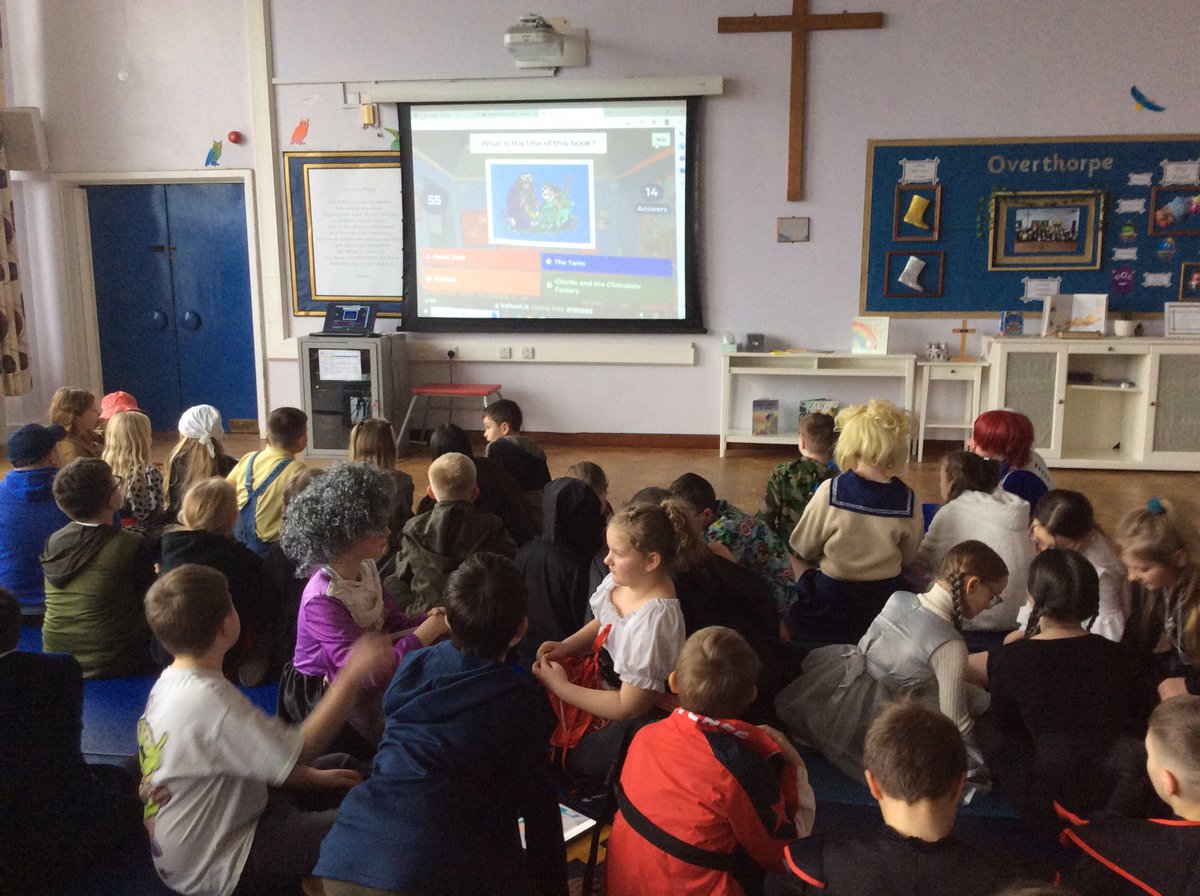 We’re now having so much fun doing a #WorldBookDay quiz, whilst a few of our classmates are representing our school at the quiz in Huddersfield! Good luck everybody! 🤩 <a href="/Overthorpe_Acad/">Overthorpe C of E</a>