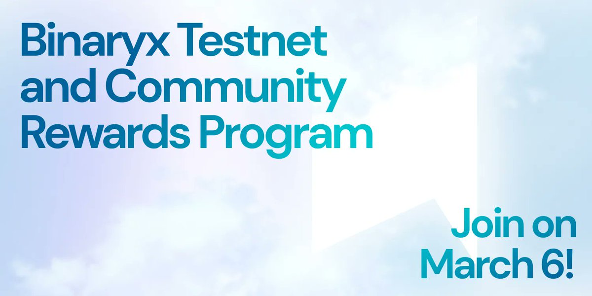 BinaryxPlatform's tweet photo. @BinaryxProtocol Testnet and Community Rewards Program are coming!🔥
We know you’ve been waiting for this — Binaryx Protocol is launching! 🧵 https://t.co/SEgcxF0Gek