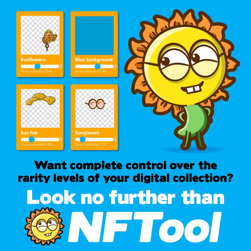 NftoolP's tweet image. Our new allocation bar feature allows you to visualize the rarity level of each layer and easily adjust the rarities to your desired levels. With NFTool, you'll always be in control of the rarity levels, ensuring unique and valuable collections.
#vangome #new #nft #rarity #tools