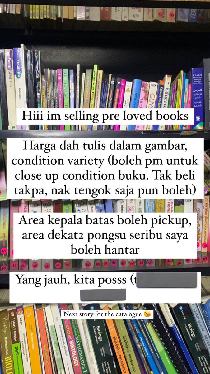 syarifahnurmahe's tweet photo. Hiii. Saya ada jual buku preloved. Nak tengok close up condition buku boleh dm tepi tauuu 🥰 nak order boleh dm 

Nak mintak tlg rt okehh thank you so much 🥰 https://t.co/pVbfPgvR4X