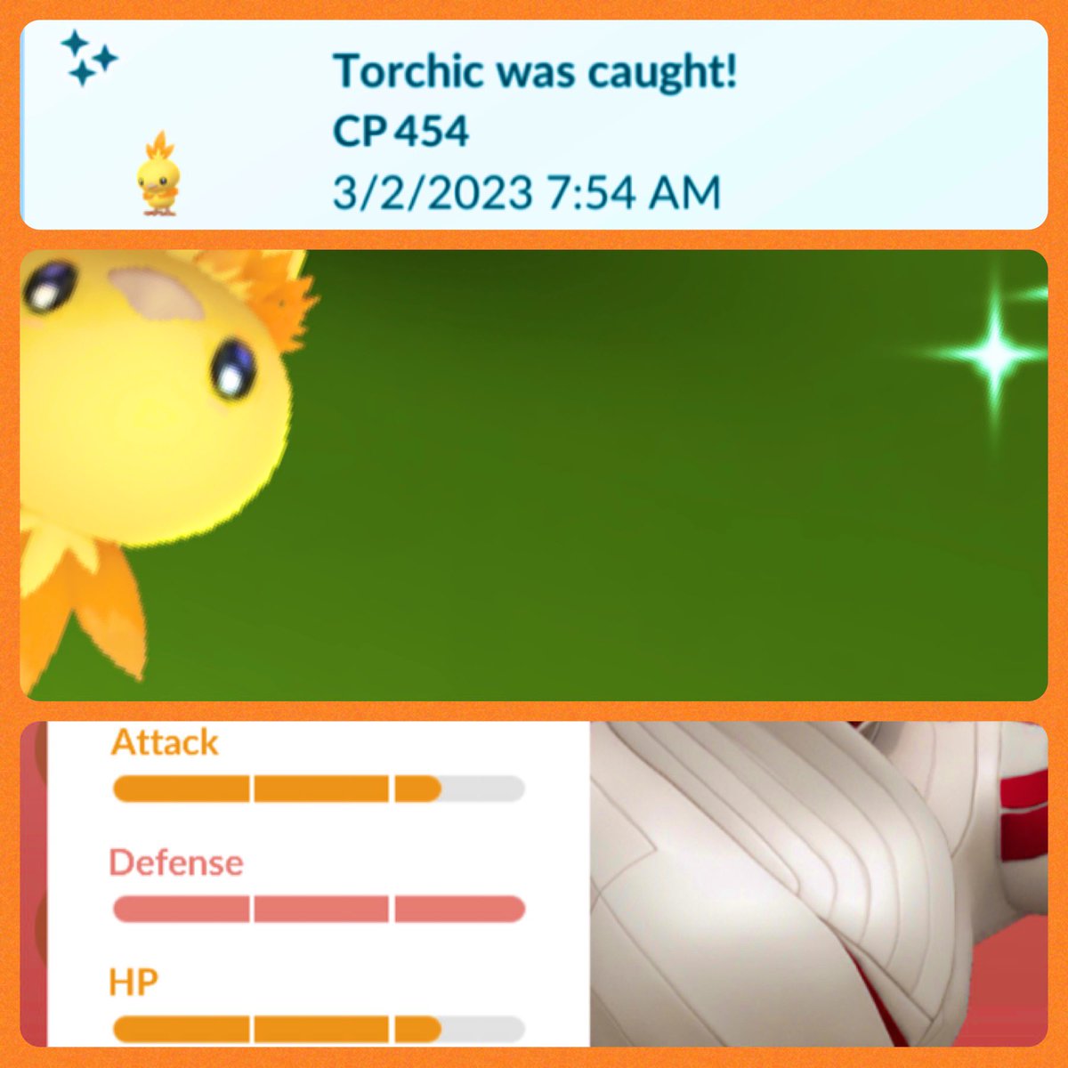 KamikeoPoGo's tweet photo. ✨#ShinyTORCHIC✨
✨🍀”Rise and SHINY!”🍀✨
... 👊🏾🐻 GRIND!
#ShinyPokemon #TORCHIC
#ShinyGameIsStrong #OnlyMatterOfTime #ShinyHunter #PokemonGo https://t.co/AQce07Unbp