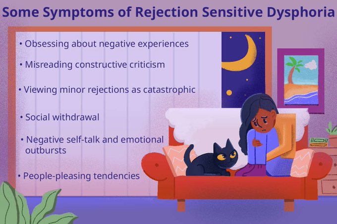 What triggers RSD?
Everyone's RSD triggers are different, but they may include:

Being rejected or thinking you’re being rejected, like not getting a response to a text message or email
A sense of falling short or failing to meet your own high standards or others' expectations
Being criticized for something you can’t control
https://www.verywellhealth.com/rsd-adhd-5211765