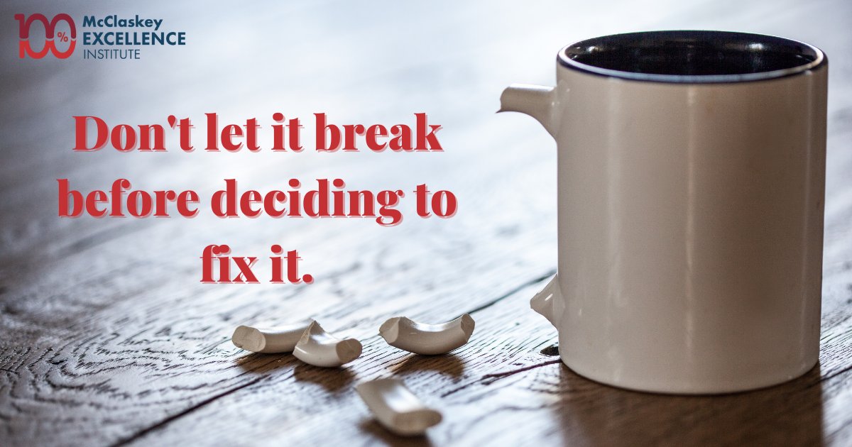 Just because it isn't broken, doesn't mean it shouldn't be fixed. Operations excellence demands that we don't settle for ordinary. Leaders who invest in operations excellence earn more money, reduce employee turnover, and increase return customers.