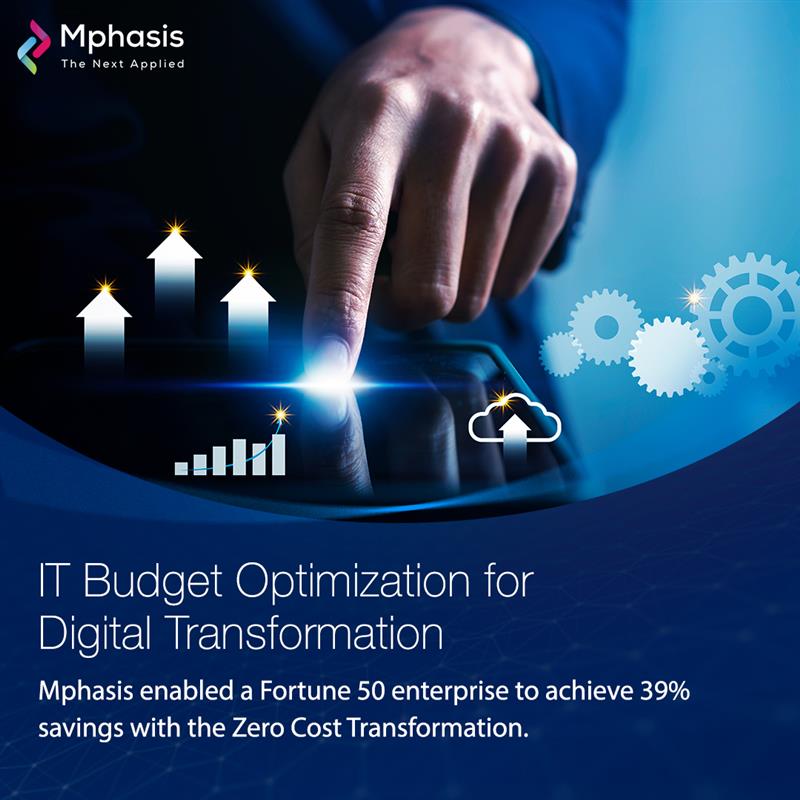 Mphasis's tweet photo. Mphasis used the #ZeroCostTransformation methodology to reduce the #IT budgets of a fortune 50 enterprise &amp; accelerated their #digitaltransformation by 25%, while mitigating transformation risks through our investments in IP, partner ecosystem &amp; talent. https://t.co/esKwh8JNMt https://t.co/PVYaTCLcu3