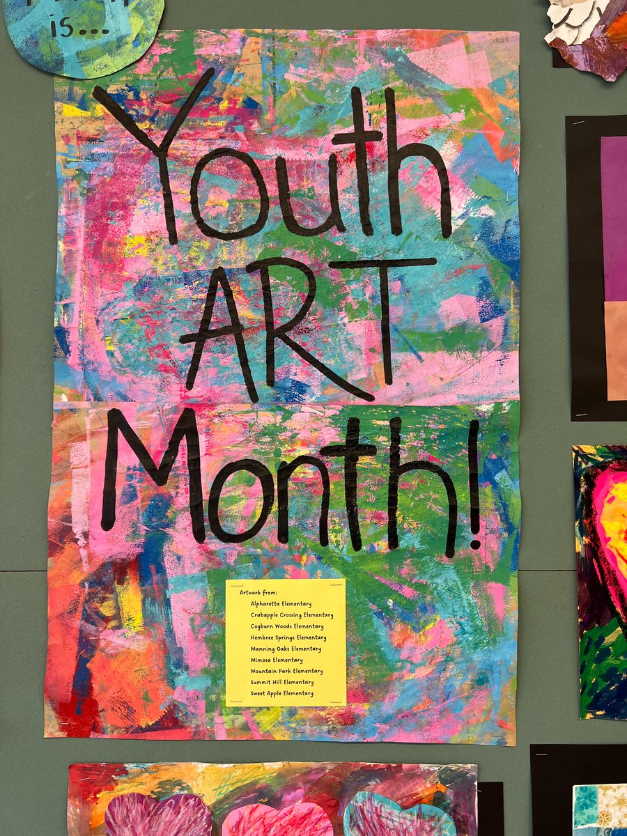 DeSanaReads's tweet photo. Youth Art Month off to a great start with this group! The Milton Library and @Bookman30022 hosting a multi-school exhibit and reception. Thank you @SweetAppleESArt for coordinating and special guests including @FultonZone7, @dr_cheatham @CrabappleColts @FultonCoSchools #CCESColts https://t.co/YTR0E9j2Qz