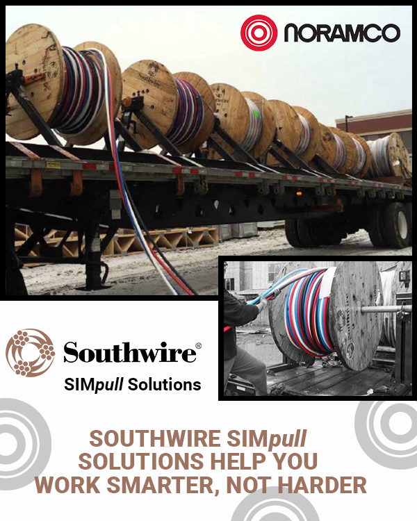 NoramcoCanada's tweet image. Southwire&apos;s SIMpull Solutions including parallel reels allow for multiple pulls on one single reel, reducing the number of reels on a job and speeding up installation time. Learn more conta.cc/3RY9Tgt
#Simpull #Worksmarter #paralleling