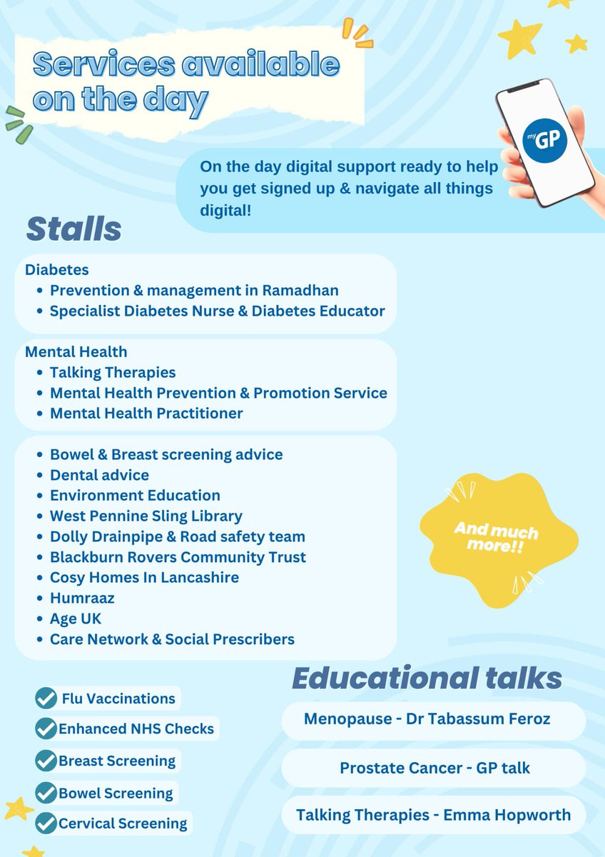 AgeUKBwD (@ageukbwd) on Twitter photo Every resource to manage your health at the North PCN health day on Saturday 11th March at <a href="/bangor_street/">Bangor Street Centre</a> 10am to 2pm. Come along and find out about a range of services and support
<a href="/CareNetworkUK/">Care Network</a> <a href="/jackiefloyd17/">jackiefloyd</a> <a href="/HumraazBlackbur/">HumraazBlackburn</a> Every resource to manage your health at the North PCN health day on Saturday 11th March at <a href="/bangor_street/">Bangor Street Centre</a> 10am to 2pm. Come along and find out about a range of services and support
<a href="/CareNetworkUK/">Care Network</a> <a href="/jackiefloyd17/">jackiefloyd</a> <a href="/HumraazBlackbur/">HumraazBlackburn</a>