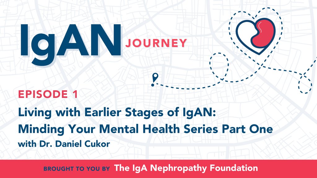 🎙️ IgAN Journey Podcast Series Is LIVE 

The journey to mental wellness is often a winding path. Check out the Igan Journey podcast as we explore how to navigate through this journey with understanding and compassion. #MentalHealthAwareness #iganephropathy #kidneymonth