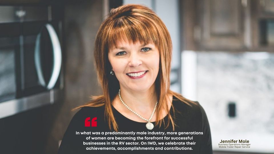 MobileTrailerNL's tweet photo. Mobile Trailer is honoured by the kind words from @RVDAofCanada highlighting Jennifer’s achievements in the RV industry, and her commitment to female leadership! 🤝😊 https://t.co/UJ7pGwHU96