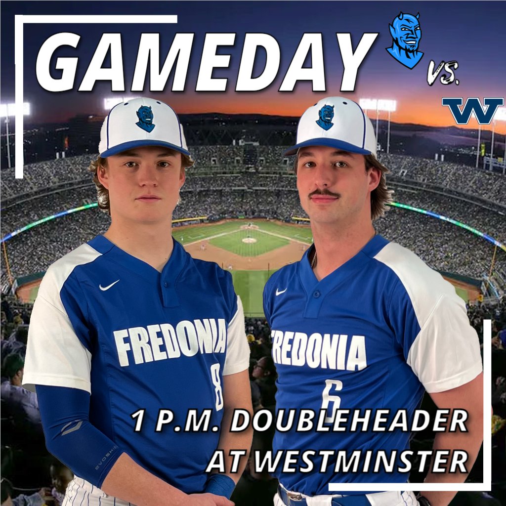SEASON OPENER
LIVE STATS: athletics.westminster.edu/sidearmstats/b…
VIDEO: pacdigitalnetwork.com/westminster/
<a href="/FredSt_Baseball/">Fredonia Baseball</a>