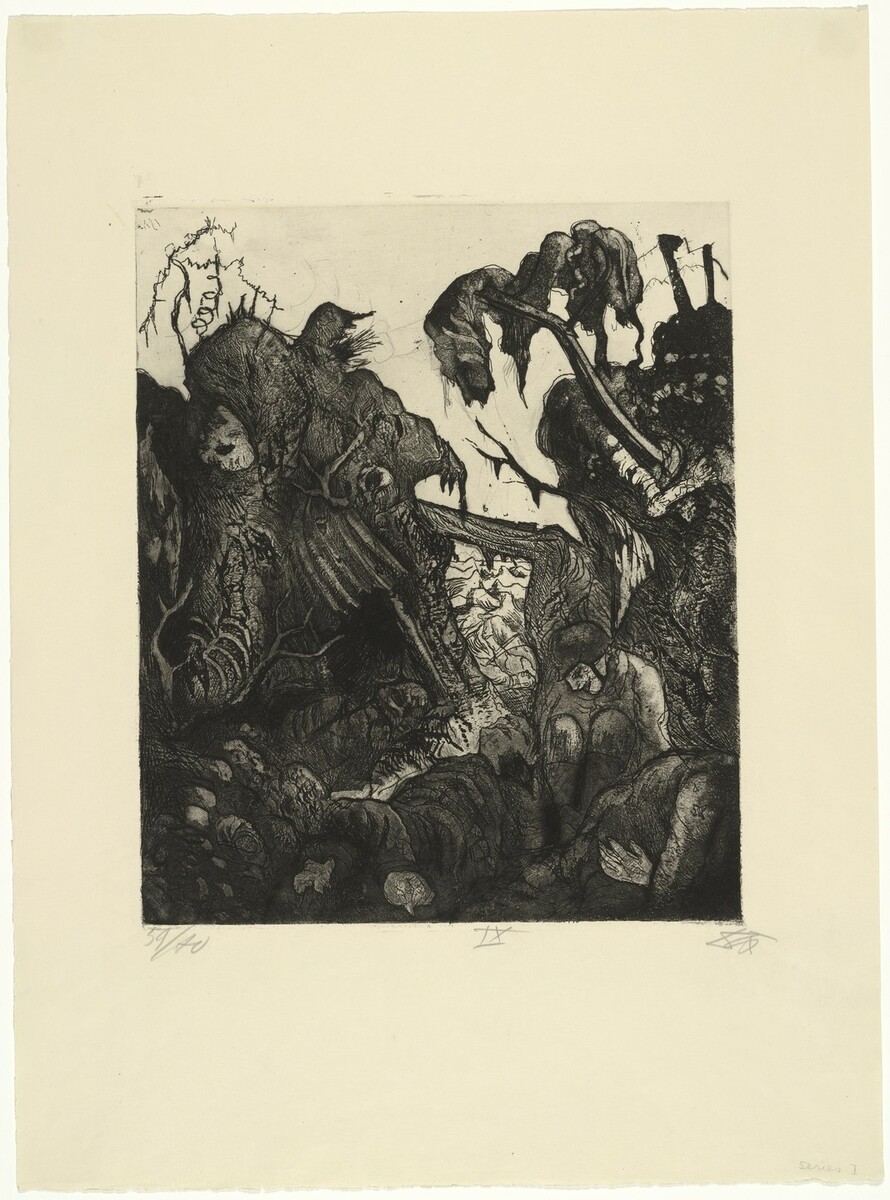 Otto Dix, Disintegrating Trench (Zerfallender Kampfgraben) from The War (Der Krieg), 1924 #museumofmodernart #museumarchive moma.org/collection/wor…