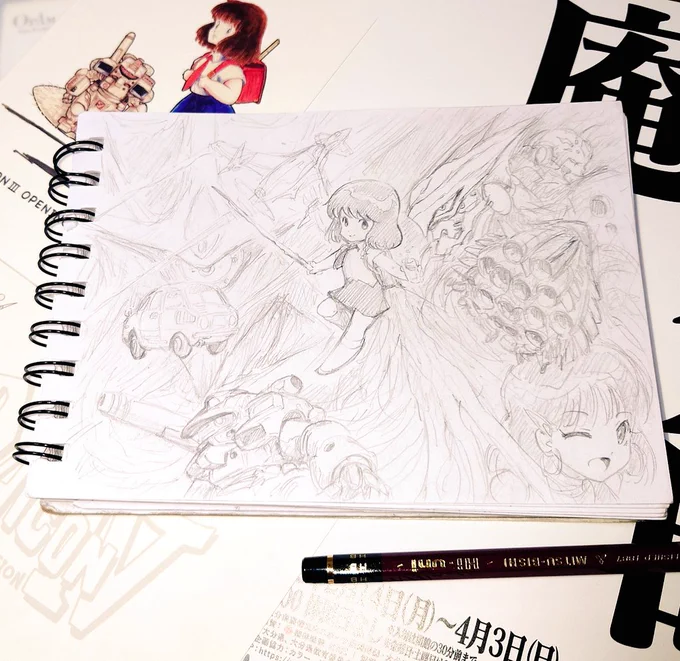 庵野秀明展に行って帰ってきた時に描いたラクガキ再掲!
#庵野秀明 