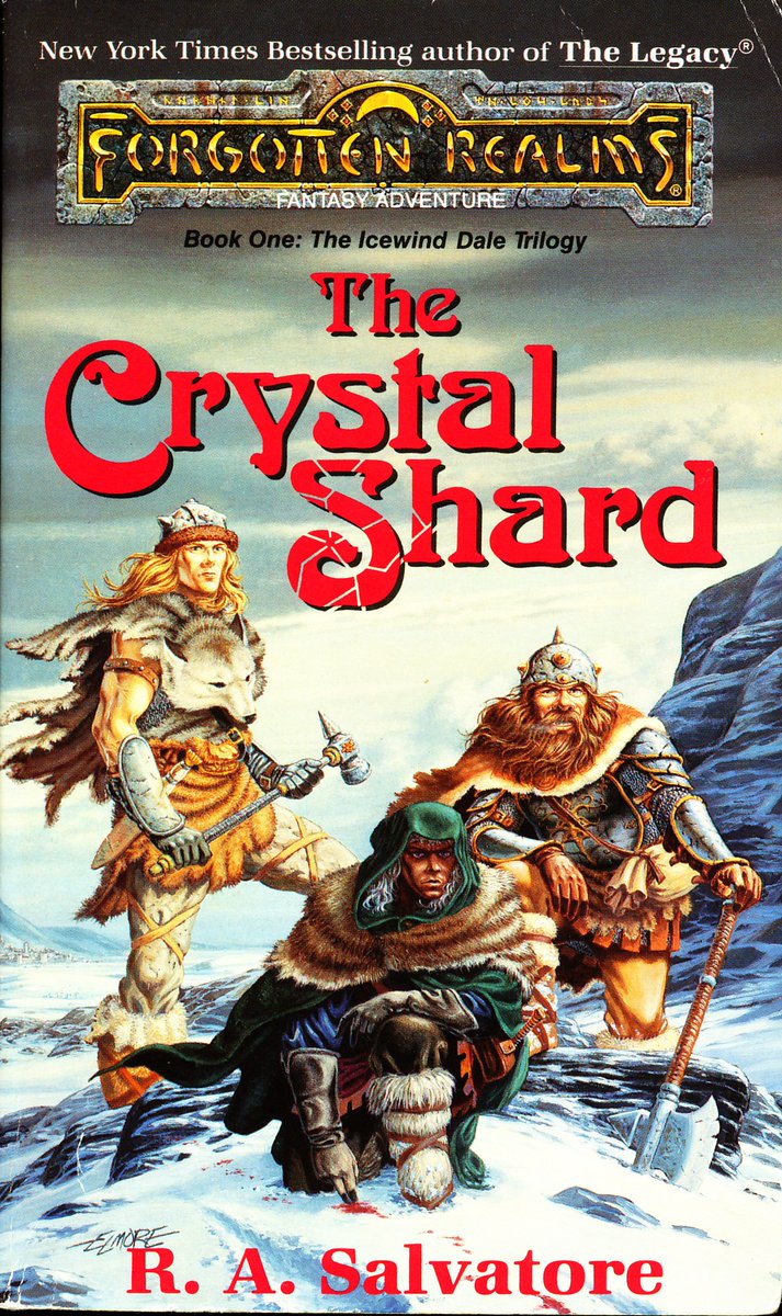 FRWiki's tweet photo. 35 Years Ago: The Crystal Shard was released. The novel introduced the world to the cold land of Icewind Dale &amp; the legendary ranger Drizzt Do'Urden along with Guenhwyvar, Bruenor, Regis, Wulfgar &amp; Catti-brie
#DnD #TBThursday #tbt

https://t.co/56aNcKdt4Y https://t.co/BpkO454P5u