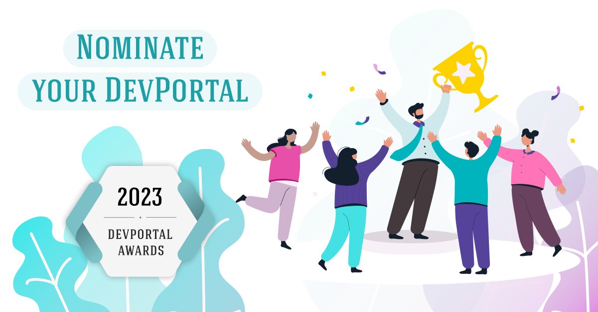 DevportalAwards's tweet image. 🎊Celebrate the work that goes into #developerportals and shine a spotlight on innovation and dedication towards excellence.
We hope to see your portal among the nominees!
👉 devportalawards.org
#DevPortalAwards #DPA2023 #APIeconomy