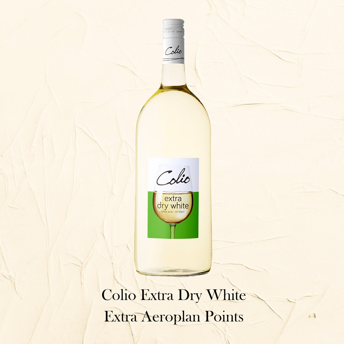 Receive 125 Aeroplan points with your purchase of our Colio Extra Dry White 1.5L <a href="/LCBO/">LCBO</a> 

#Aeroplan #points #LCBO #wine #whitewine #colio #coliowine