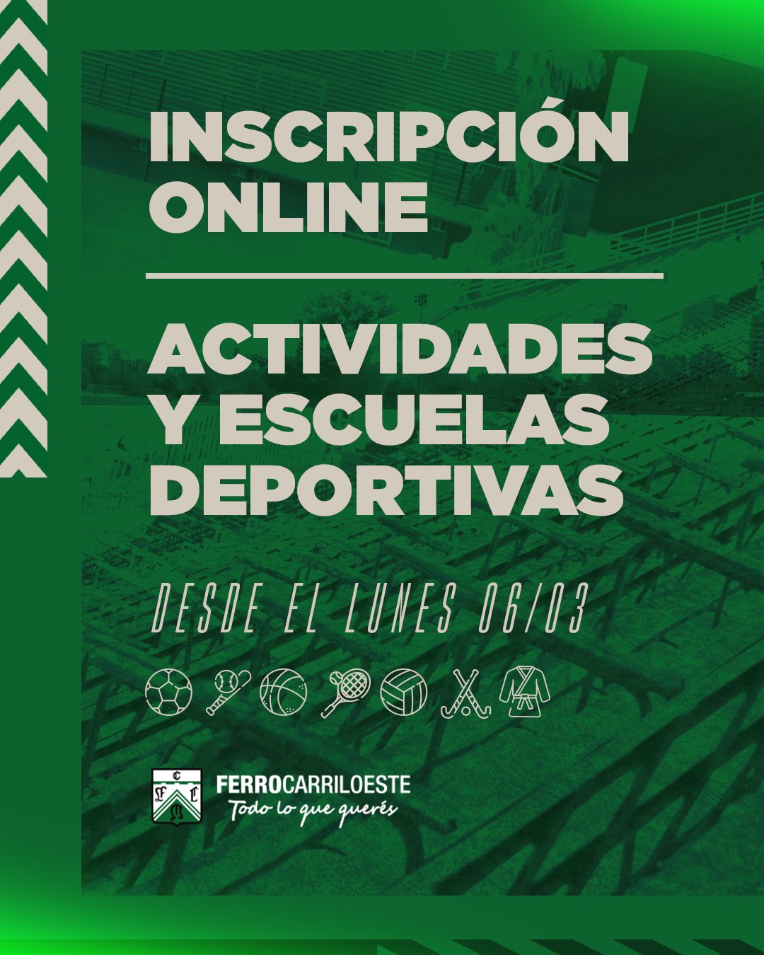Inscribite Online a deportes y actividades! – Club Ferro Carril Oeste