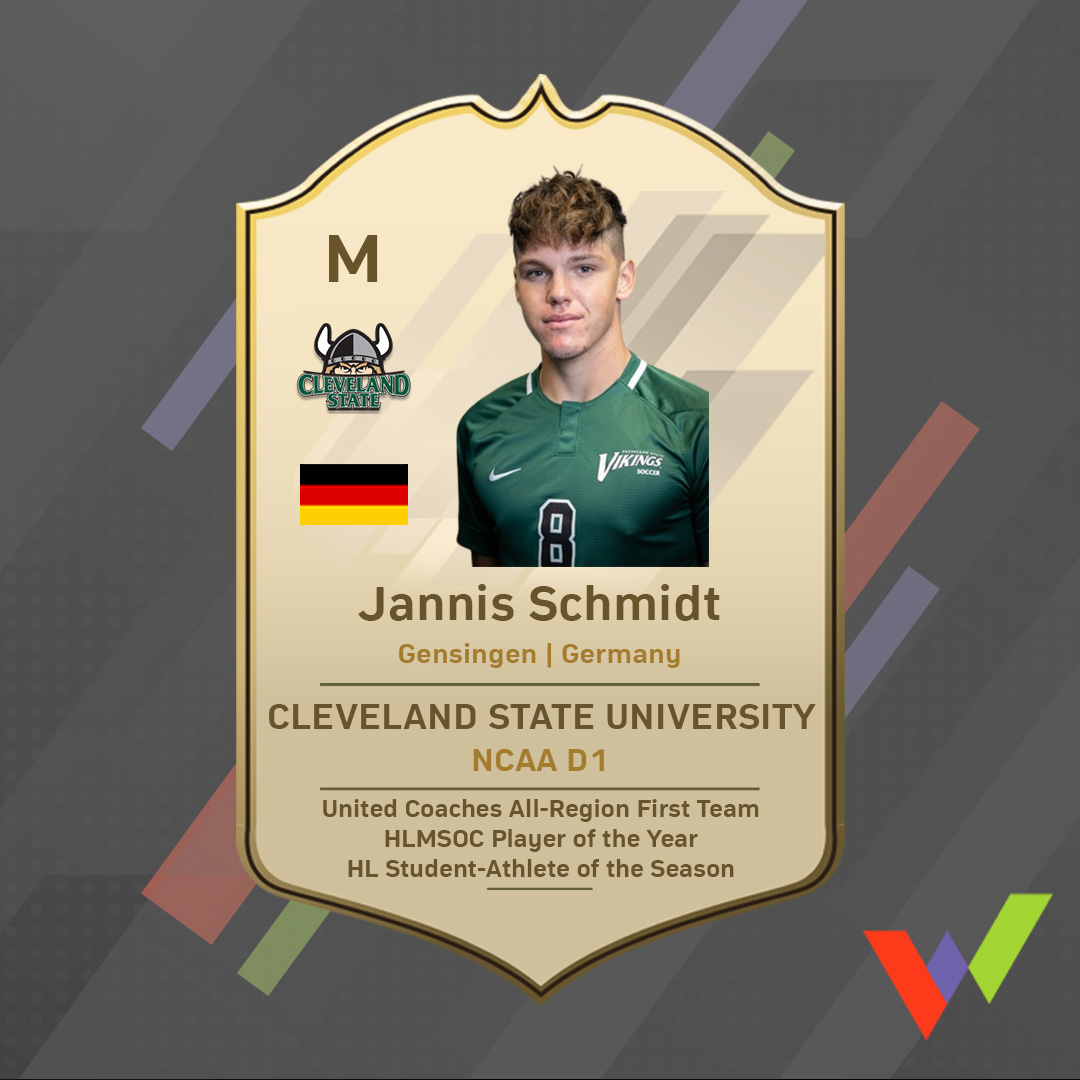 warubisports's tweet photo. Player of the Week - Jannis Schmidt ⚽🔥🏅

• United Soccer Coaches All-Region First Team 🔥
• HLMSOC Player of the Year 🏅
• Horizon League Student-Athlete of the Season 🔝
• All-Tournament MVP 💪

#resp... https://t.co/4ecthUQMZF https://t.co/koqv6uyFv8