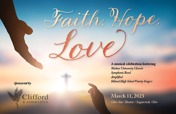 MaloneU's tweet photo. Join us for an evening of worshipful music presented by the Malone University Chorale, Symphonic Band, and Amplified on Saturday, March 11, 7 p.m. at Ohio Star Theater!

Register here: https://t.co/sexy7ljyLW https://t.co/wpUIovFcC1