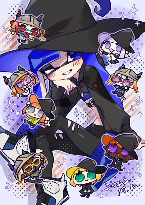 #スプラ絵描きのイカタコと創作キャラが見たい  