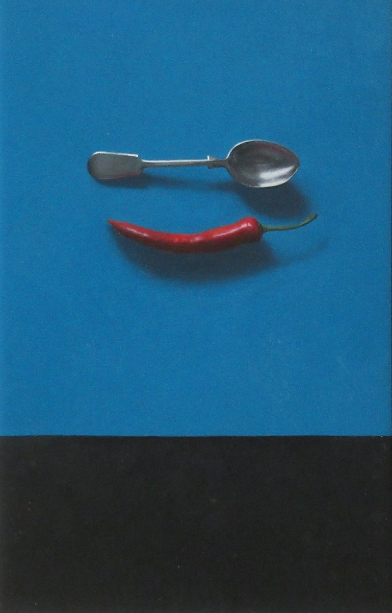 Captivated by the serenity of 'Chilli, Spoon' acrylic on board by #davidgleeson with us at Thompson's Aldeburgh.

#supportingartists #independentartgalleries #suffolkcoast #artinaldeburgh #spoon #chillies