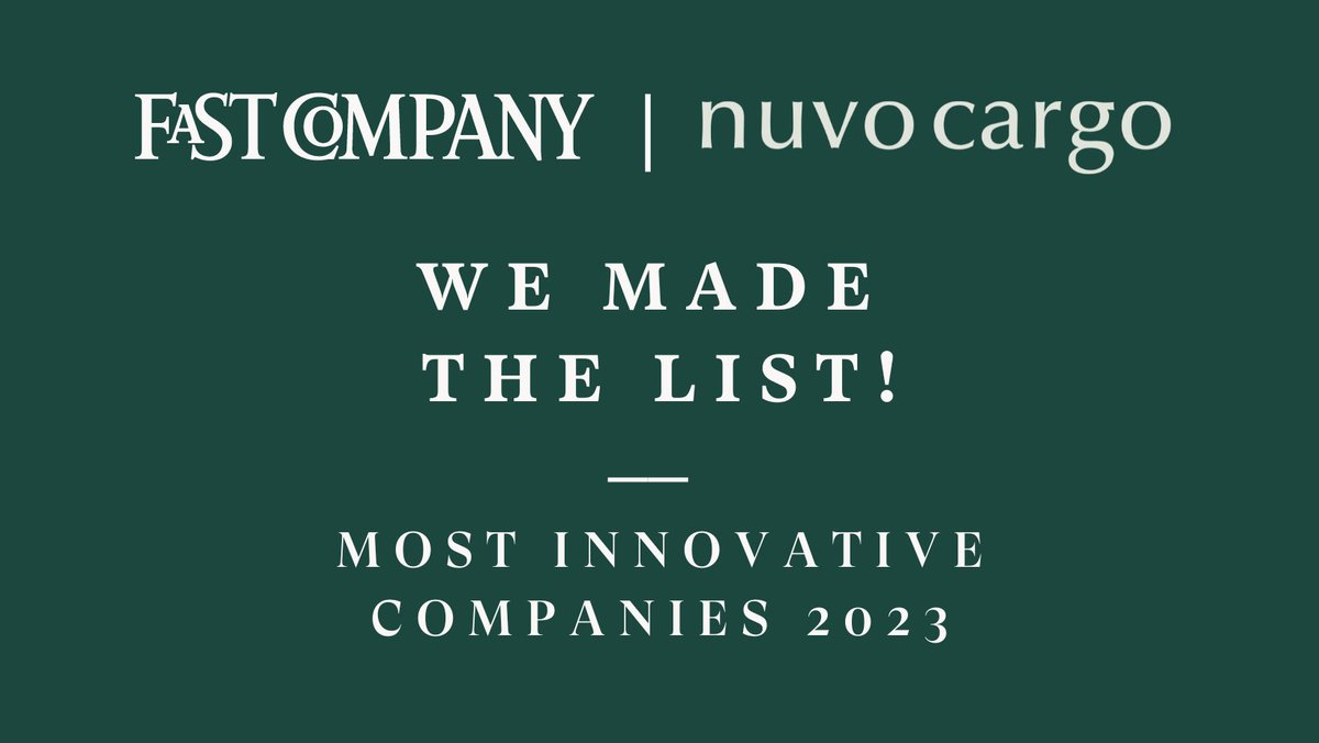 nuvocargo's tweet photo. Exciting news 📣Nuvocargo has been named to @FastCompany Most Innovative Companies in Latin America 2023. This is the second year in a row that we make this prestigious list and we couldn't be prouder! https://t.co/T8hHao8Uvl