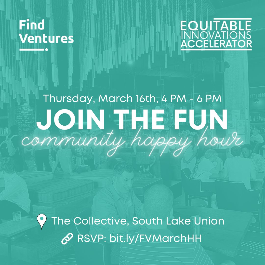 Join the fun! Our Community Happy Hours🥂 on March 16th 4-6pm <a href="/WTIA/">WTIA</a>

RSVP now! bit.ly/FVMarchHH

<a href="/biofiber1/">biofiber</a> <a href="/cirkledin/">cirkled in</a> <a href="/Clearbriefai/">Clearbrief</a>, Cognition Med • Coltrain, <a href="/MyGoldenSHERPA/">GoldenSHERPA</a> <a href="/intentionalist_/">Intentionalist</a> <a href="/Litespritegames/">Litesprite</a> <a href="/niftmint/">Niftmint</a> <a href="/useSpritz/">Spritz</a> <a href="/WhyLabs/">WhyLabs</a> 

#networking #techstartup