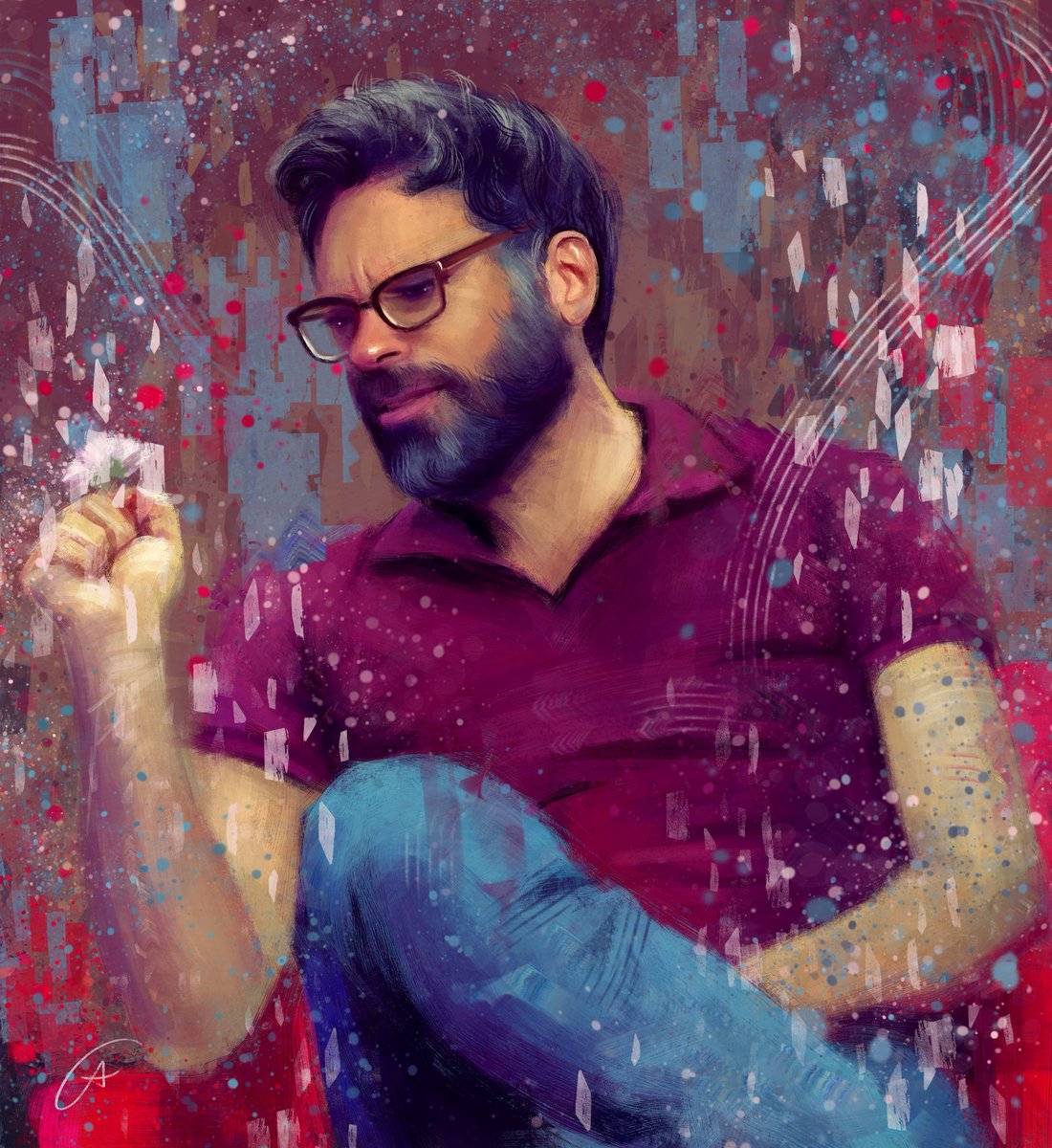 Had the pleasure to work on this Jemaine Clement commission last month 😊 #jemaineclement #artistsontwitter #portrait #Commission #fanart