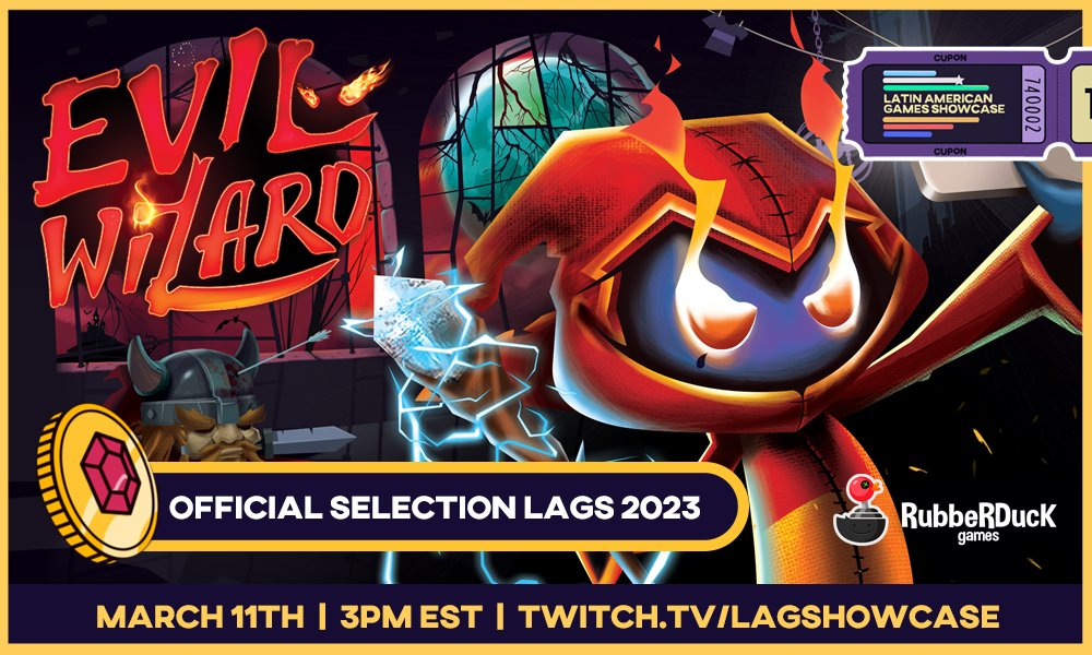 EvilWizardGame's tweet photo. Minions! I'm pleased to inform you that my game is in the official selection of @LAGShowcase among other 66 games! Don't miss the showcase on March 11th at 3PM (UTC -5) to have a look at my brand-new trailer, mwahaha!
#gamedev #madewithunity #indiedev #LagShowcase https://t.co/LVNk2LJmIe