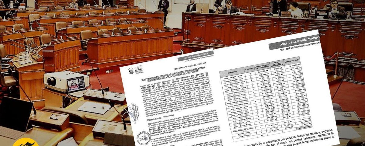 elcomercio_peru's tweet photo. Congreso firma contrato para comprar 68 pasajes aéreos al exterior en plena crisis política

El Poder Legislativo suscribió un contrato de un año por más de 300 mil soles con una agencia de viajes. 🧵👇🏻

Entérate más https://t.co/YkLTU9f5FY https://t.co/Q9fxeS1s8g