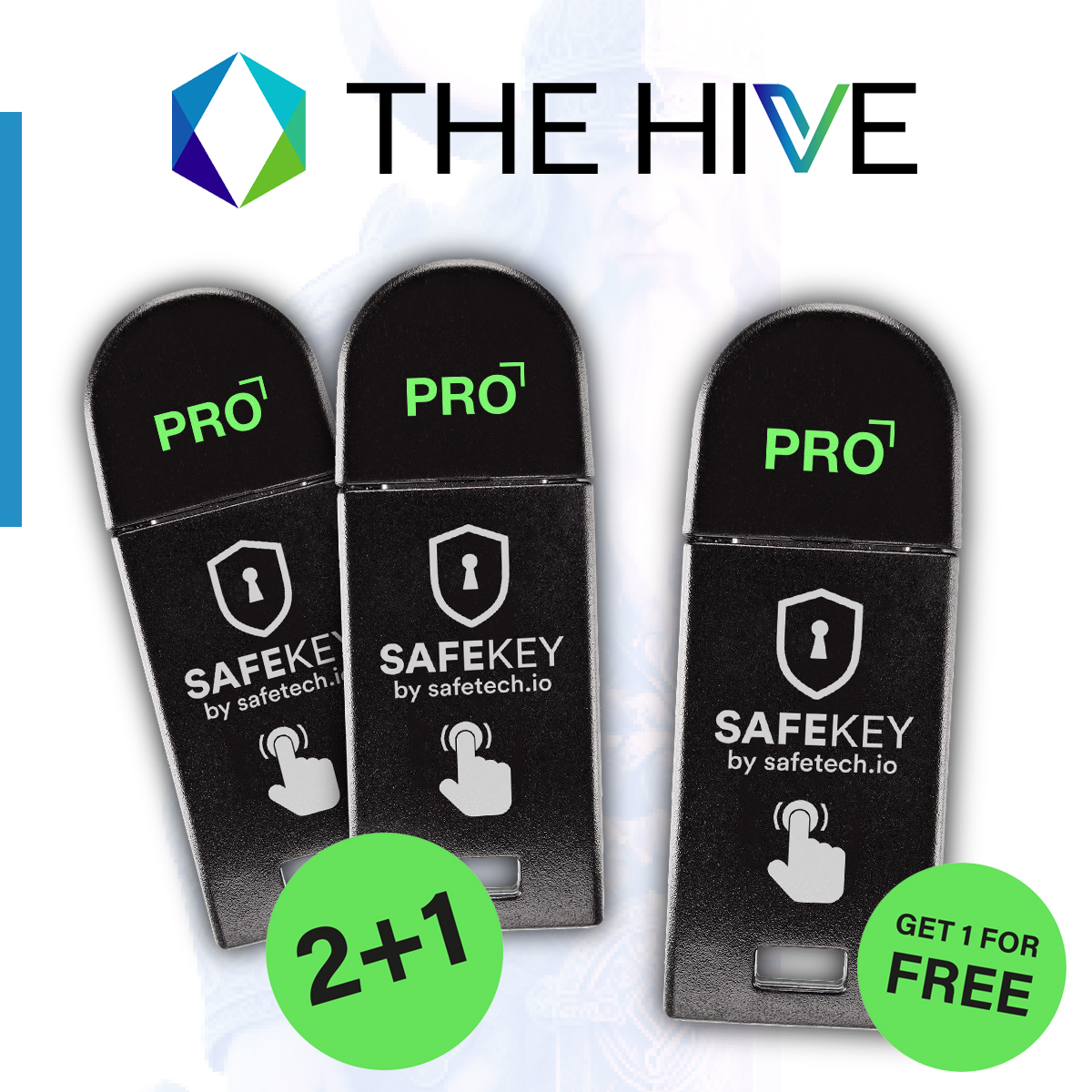 🌟 Buy 2 SafeKey Pro's, get a 3rd for FREE! 🌟 While the @SafeHavenio team is travelling to Las Vegas for @vechainofficial's #TheHiVe summit, we've created a special @SafeKeyU2F bundle for the occasion. Limited availability until the end of the week! 🚨 safekey.be/r/hive-deal