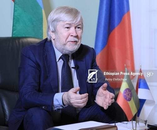iyoba4u's tweet photo. Ambassador of #Russia to #Ethiopia, H.E. Mr. Evgeny Terekhin, sends his congratulatory message to #Ethiopians on the 127th Anniversary of #AdwaVictory.
#ADWA
#ADWA127
#AdwaDay
@RusEmbEthiopia
@mfa_russia
https://t.co/q849tCbyC0 https://t.co/lhfJle78GY