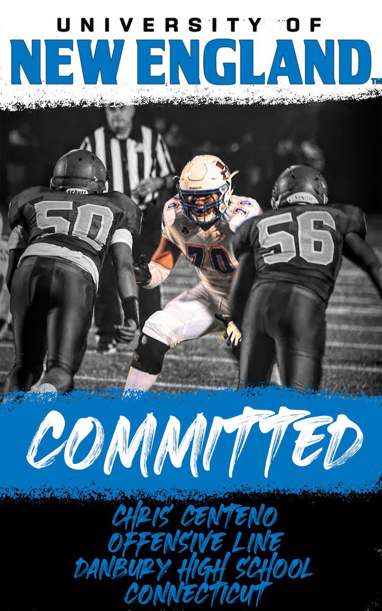I’m proud to announce my commitment to the University of New England! Thank you @CoachJohnsonOL @CoachTreschitta @CoachLichten for believing in me and giving me the opportunity! #StormtheGates #TheHatterWay @CoachTieri Thankful for my teammates, coaches, people along on the way!