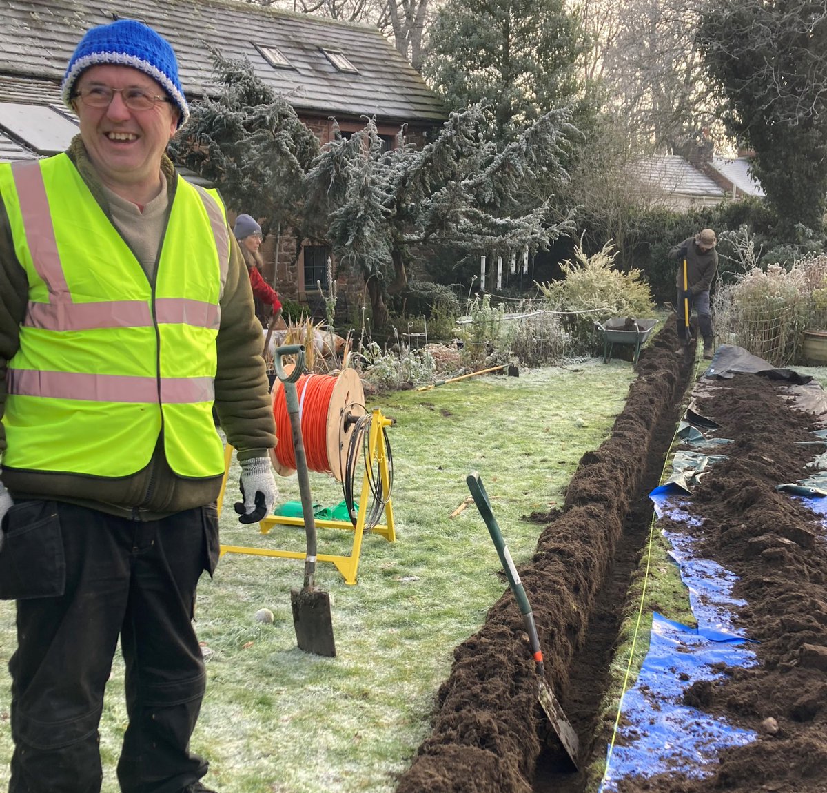 Congratulations to the #volunteer group and everyone involved with bringing the first customer live in #GreatSalkeld! Some pictures here of #teamB4RN getting customers ready for #gigabit #fullfibrebroadband. Still time to sign up - head to b4rn.org.uk