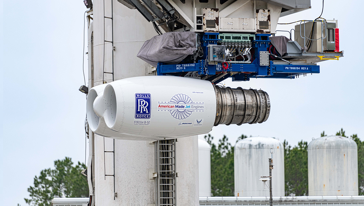 RollsRoyce's tweet image. We’re excited to announce that testing of the F130 engines for the @usairforce B-52 fleets has now commenced at our outdoor test facility.  We expect to deliver over 600 engines as part of the #B-52 modernization program. ow.ly/EzyU50N750L