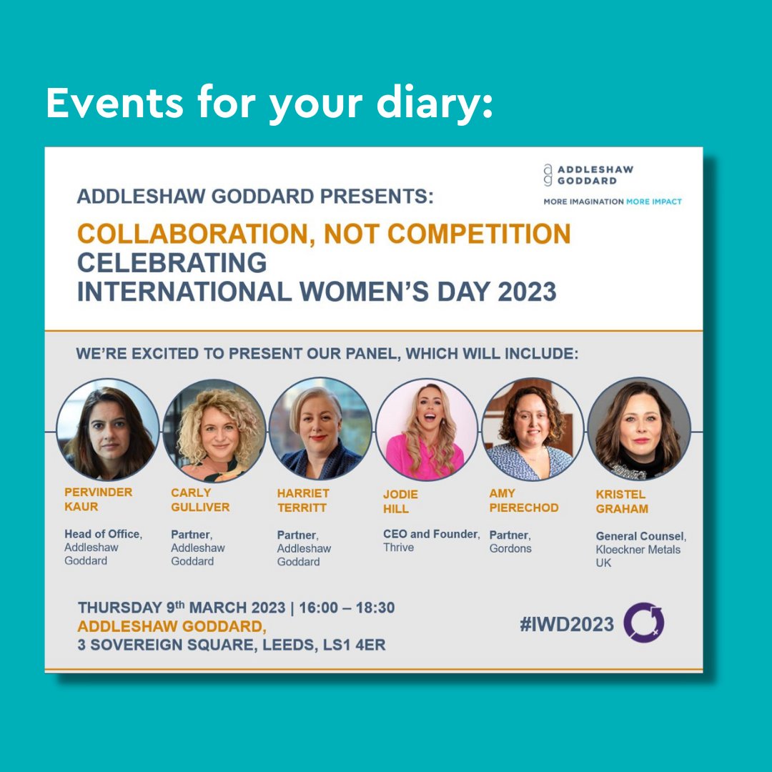 Thrive Law (@thrive_law) on Twitter photo 🗓️ Thursday 9th March, sees the 'Collaboration, Not Competition’, hosted by <a href="/AGinsight/">Addleshaw Goddard</a>
Book here: clients.addleshawgoddard.com/33/7355/landin… 🗓️ Thursday 9th March, sees the 'Collaboration, Not Competition’, hosted by <a href="/AGinsight/">Addleshaw Goddard</a>
Book here: clients.addleshawgoddard.com/33/7355/landin…