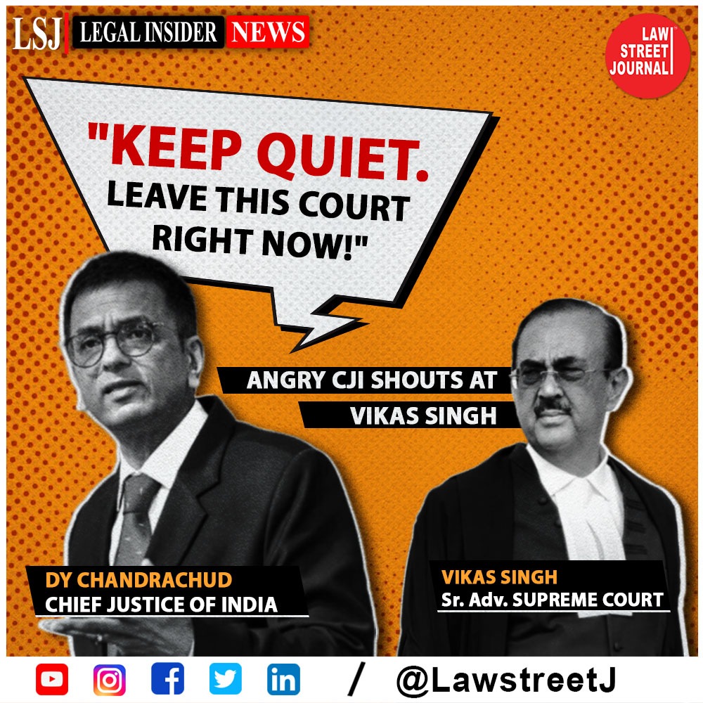 LawstreetJ's tweet image. Chief Justice of India #DYChandrachud on Thursday showed his outbursts towards SC Bar Association president #VikasSingh in a heated exchange over listing of a matter related allotment of land for lawyers chambers.
#SCBA #ConstructionofChambers #SupremeCourt 
#India #LawstreetJ