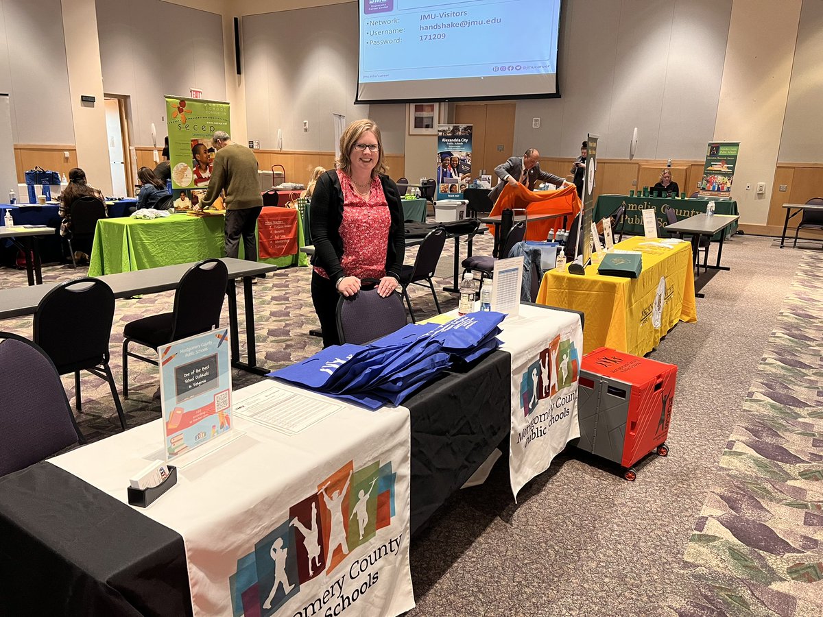 MCPS @ JMU Job Fair!  Come see us we are hiring! #WeAreMCPS
