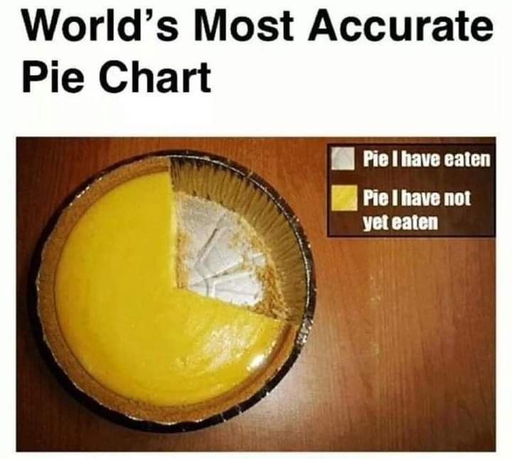 NishMalhotra's tweet image. World&apos;s most accurate #PieChart !