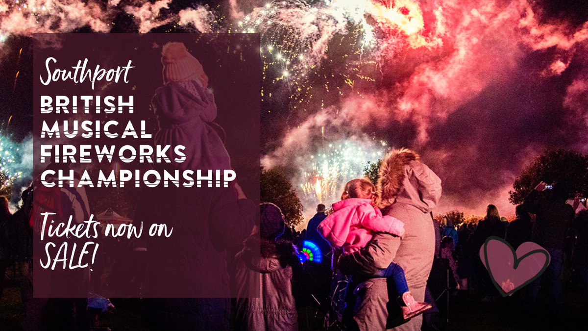📢 This is what you have been waiting for! Now on SALE!
💸 Tickets are from £10 plus booking fee
🆓 Under 5 are FREE!!!
🎟 Buy tickets here > bit.ly/3EPD4O2

#southportfireworks #BMFC #southport #southportuk 
#LoveSouthport