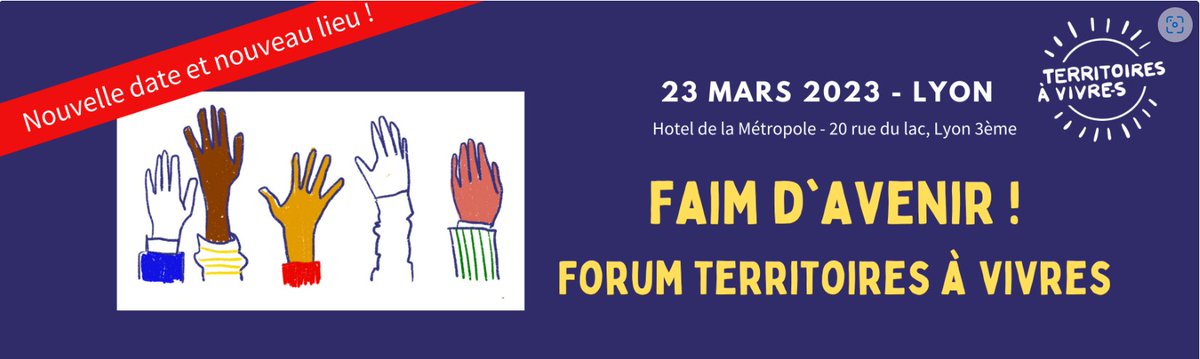 TerriAVivreS's tweet photo. #SIA2023 Forum "territoires à vivreS" à Lyon le 23 mars, 2 ans d'expérimentations territoriales pour un accès digne à une #alimentation de qualité pour les les plus précaires, inscriptions: https://t.co/MImGC8iMGD https://t.co/y4AyaytDRv