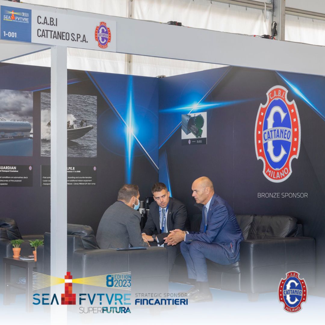 C.A.B.I. CATTANEO is officially the #bronzesponsor of #SEAFUTURE2023! 🎉  World leader in the #design, #production and #customization of #underwater vehicles for highly specialized operations. 🌊  Do not miss the new innovations in the #underwaterarea! 
📌 5-8 June - La Spezia!